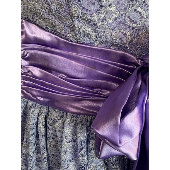 As U Wish Purple Lace Strapless Formal Party Prom Dress 5 - Picture 10 of 10
